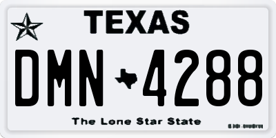 TX license plate DMN4288