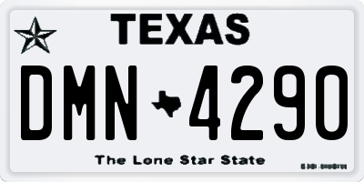 TX license plate DMN4290
