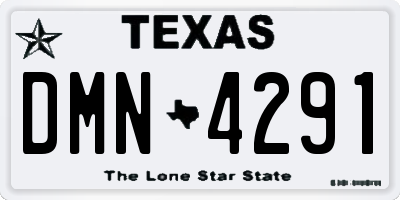 TX license plate DMN4291