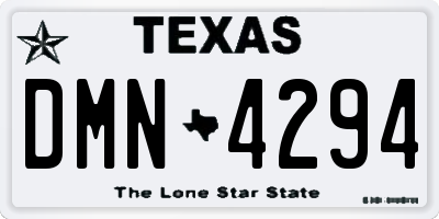 TX license plate DMN4294
