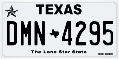 TX license plate DMN4295