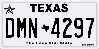 TX license plate DMN4297