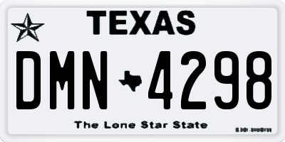 TX license plate DMN4298