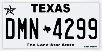TX license plate DMN4299