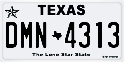 TX license plate DMN4313