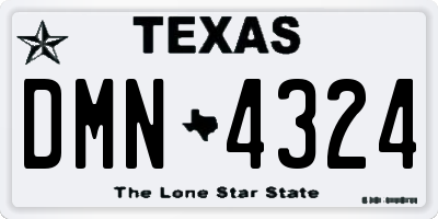 TX license plate DMN4324