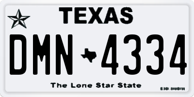TX license plate DMN4334