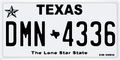 TX license plate DMN4336