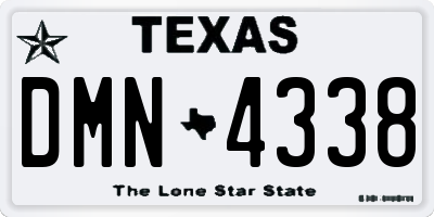 TX license plate DMN4338
