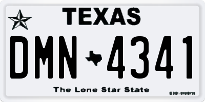 TX license plate DMN4341