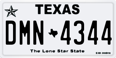 TX license plate DMN4344