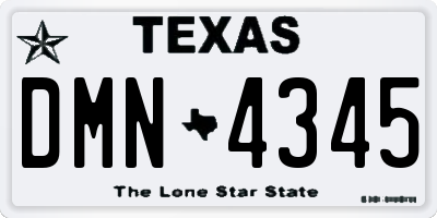TX license plate DMN4345