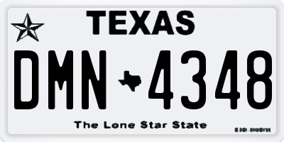 TX license plate DMN4348