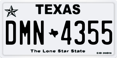 TX license plate DMN4355