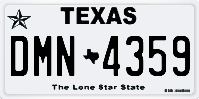 TX license plate DMN4359
