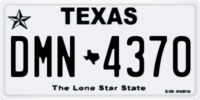TX license plate DMN4370