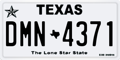TX license plate DMN4371