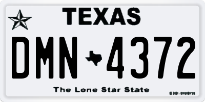 TX license plate DMN4372