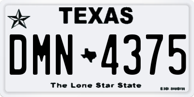 TX license plate DMN4375