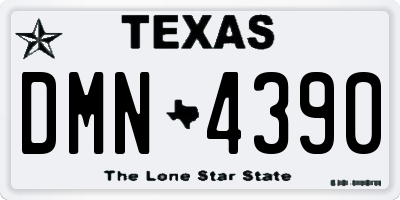 TX license plate DMN4390