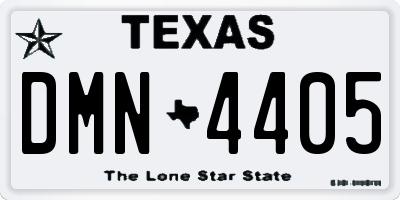 TX license plate DMN4405