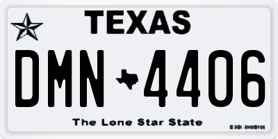 TX license plate DMN4406