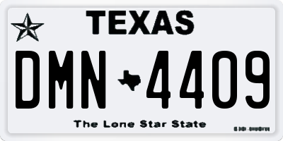 TX license plate DMN4409