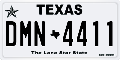 TX license plate DMN4411