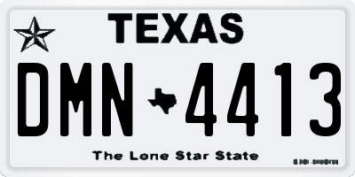 TX license plate DMN4413