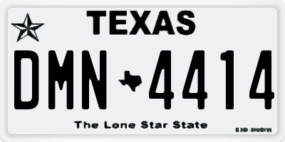 TX license plate DMN4414