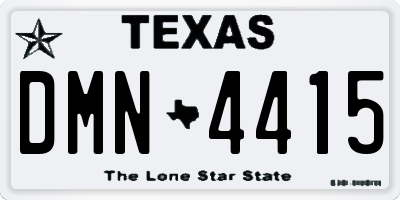 TX license plate DMN4415