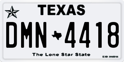 TX license plate DMN4418
