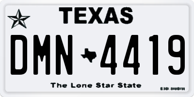 TX license plate DMN4419