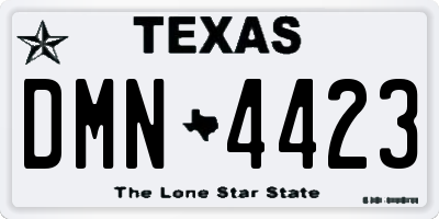 TX license plate DMN4423