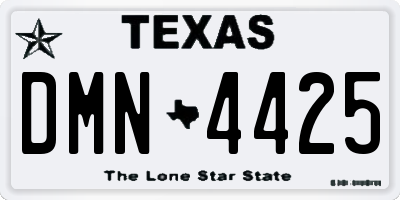 TX license plate DMN4425
