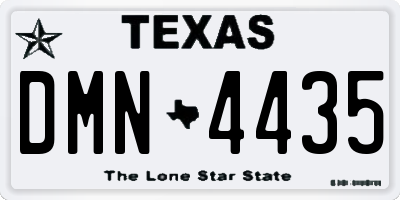 TX license plate DMN4435