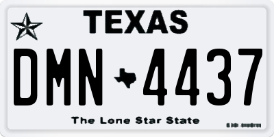 TX license plate DMN4437