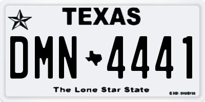 TX license plate DMN4441