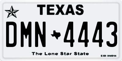 TX license plate DMN4443