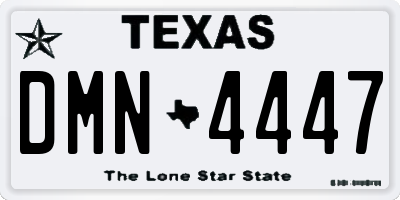 TX license plate DMN4447
