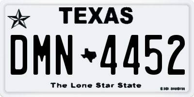 TX license plate DMN4452