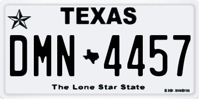 TX license plate DMN4457