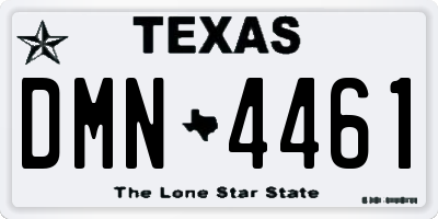 TX license plate DMN4461