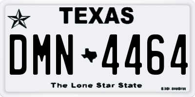 TX license plate DMN4464