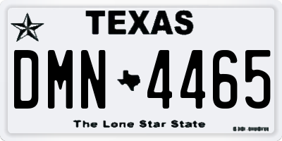 TX license plate DMN4465