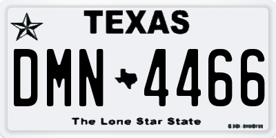 TX license plate DMN4466