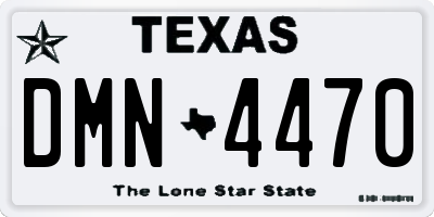 TX license plate DMN4470