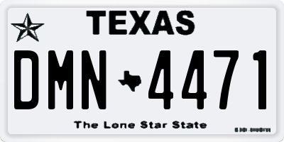 TX license plate DMN4471