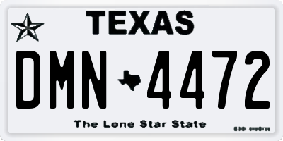 TX license plate DMN4472