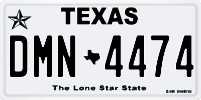 TX license plate DMN4474